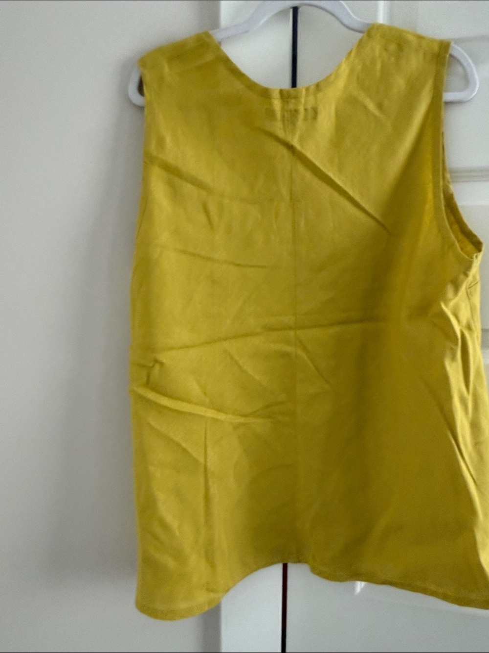Flax Sleeveless Tank Top in Mustard Yellow - Picture 4 of 4